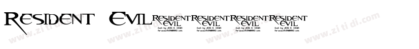 Resident Evil字体转换